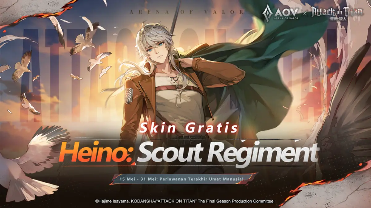 Para Titan Menyerbu Athanor, Kolaborasi Arena of Valor x Attack on Titan Resmi Dimulai