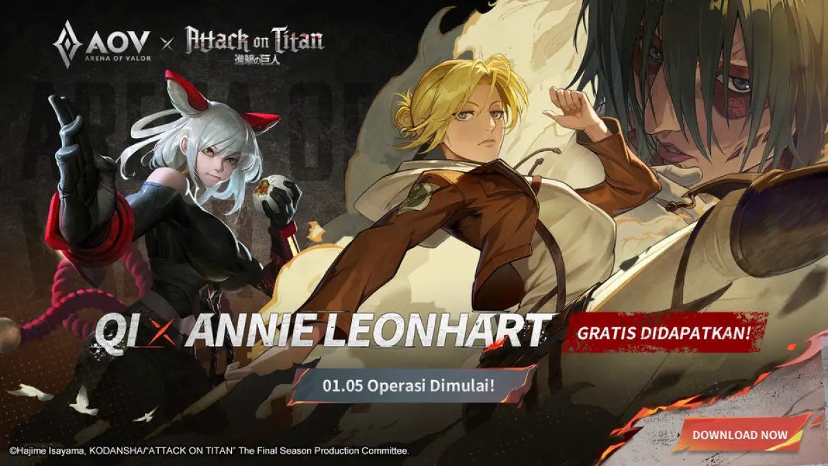 Para Titan Menyerbu Athanor, Kolaborasi Arena of Valor x Attack on Titan Resmi Dimulai