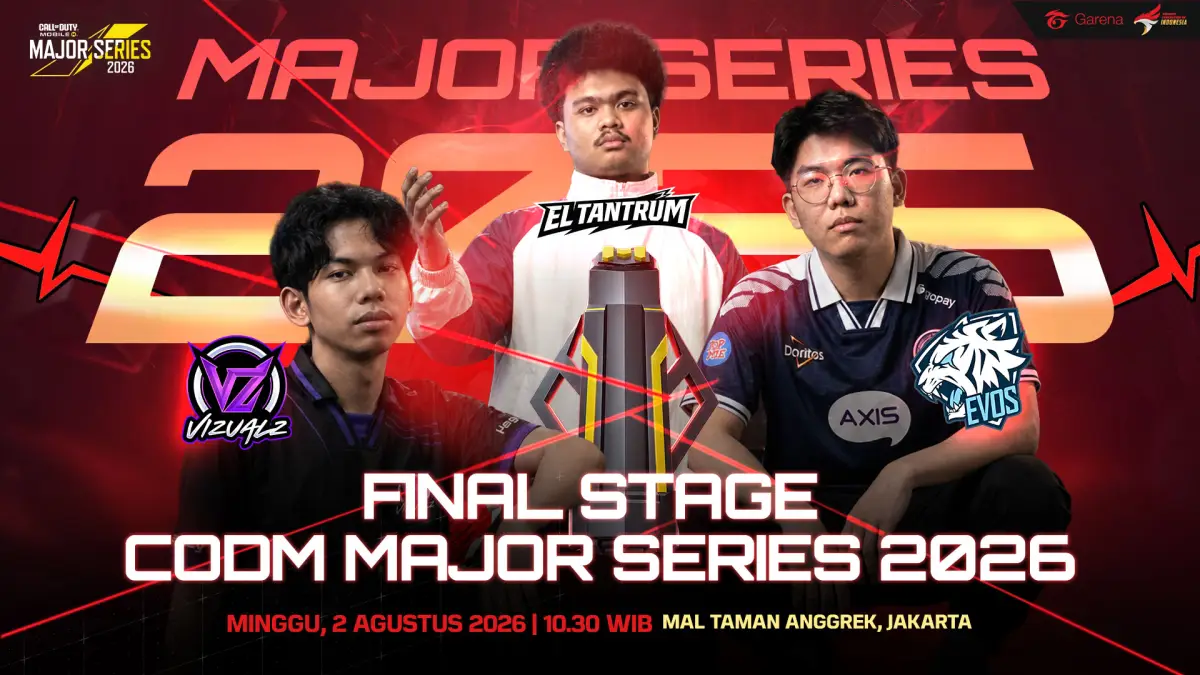 Kerinduan Komunitas Terjawab! Grand Finals CODM Major Series 2026 Siap Gelar Panggung Offline Gratis Akhir Pekan Ini(FOTO: Garena)