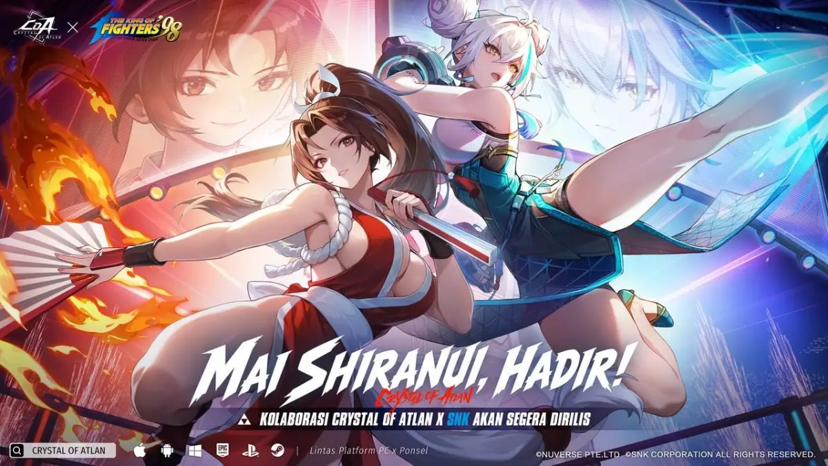Mai Shiranui resmi hadir di Crystal of Atlan! Kolaborasi bareng The King of Fighters ’98 (FOTO: Dok.Crystal of Atlan)